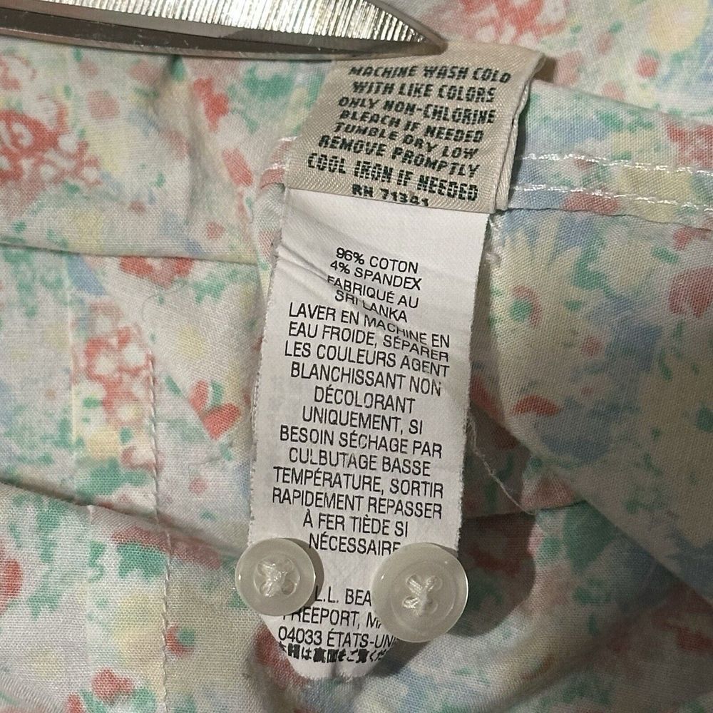 VTG L.L.Bean Shirt Woman's M Floral Cottagecore Print Y2K Retro Flowers 288651 - Picture 7 of 9